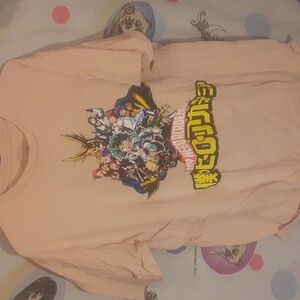 My Hero Academia shirt Sixe XL Tan ,All Might w/ Team Crunchyroll